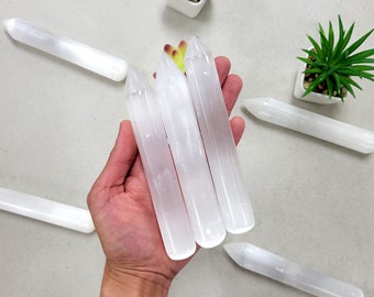 Selenite Wand - Polished Selenite Massage Wand - Polished Selenite Crystal