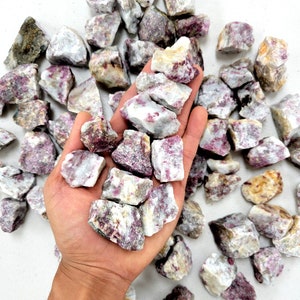Rubellite Tourmaline Crystals, Bulk Rough Pink Tourmaline, Natural Stones for Tumbling, Jewelry Making & Crystal Healing
