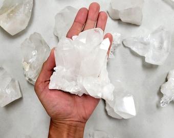 Large Quartz Clusters From Brazil - Raw Natural Big Clear Quartz Crystal Cluster