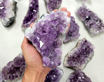 Large Amethyst Clusters - Purple Amethyst Druze Geodes from Brazil