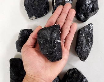 Black Tourmaline Chunk Big Black Tourmaline Large Specimen - Raw Black Tourmaline Crystal
