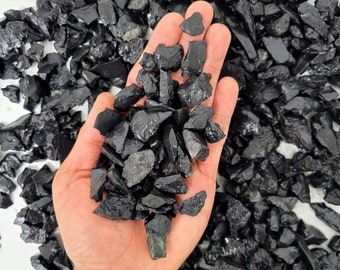 Shungite Stone Chips - Raw Shungite Stones From Russia - Rough Shungite Bulk