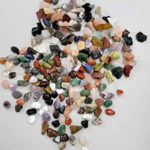 Crystal Confetti, Rough & Tumbled Stones Mix, 1/2 inch to 1 inch, Natural Crystals for Jewelry Making and Crystal Healing