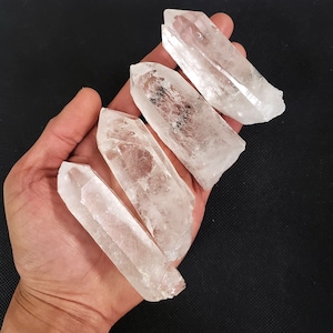 Large Quartz Crystal Points - SET OF 4 - Quartz Points from Brazil
