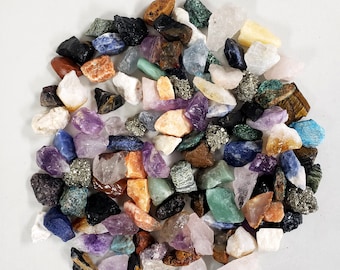 Raw Crystal Chunks - 1&quot; to 2&quot; Assorted Crystals Bulk - Rough Natural Gemstones Mixed Lot Collection