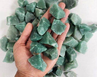 Green Aventurine Crystal - Raw Natural Stone Bulk Wholesale - Green Aventurine Stones for Tumbling, Cabbing, Wicca & Crystal Healing