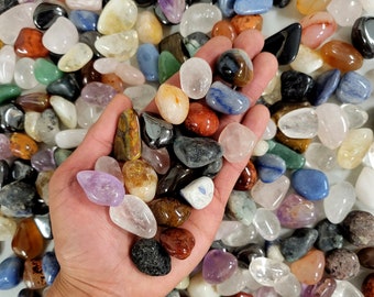 polished stones and crystals