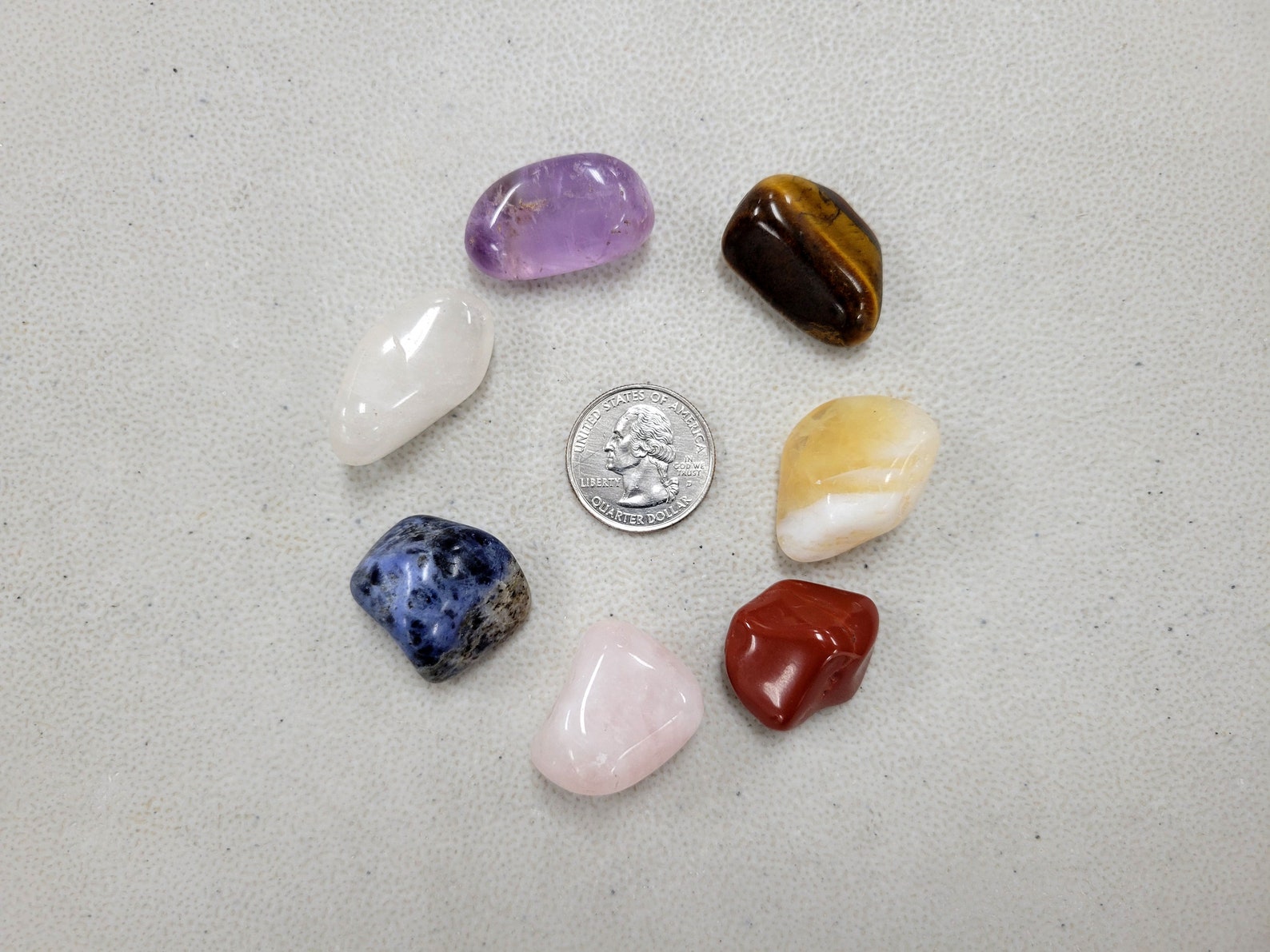 Tumbled Chakra Crystal Set 7 Seven Healing Stones Mini Kit - Etsy