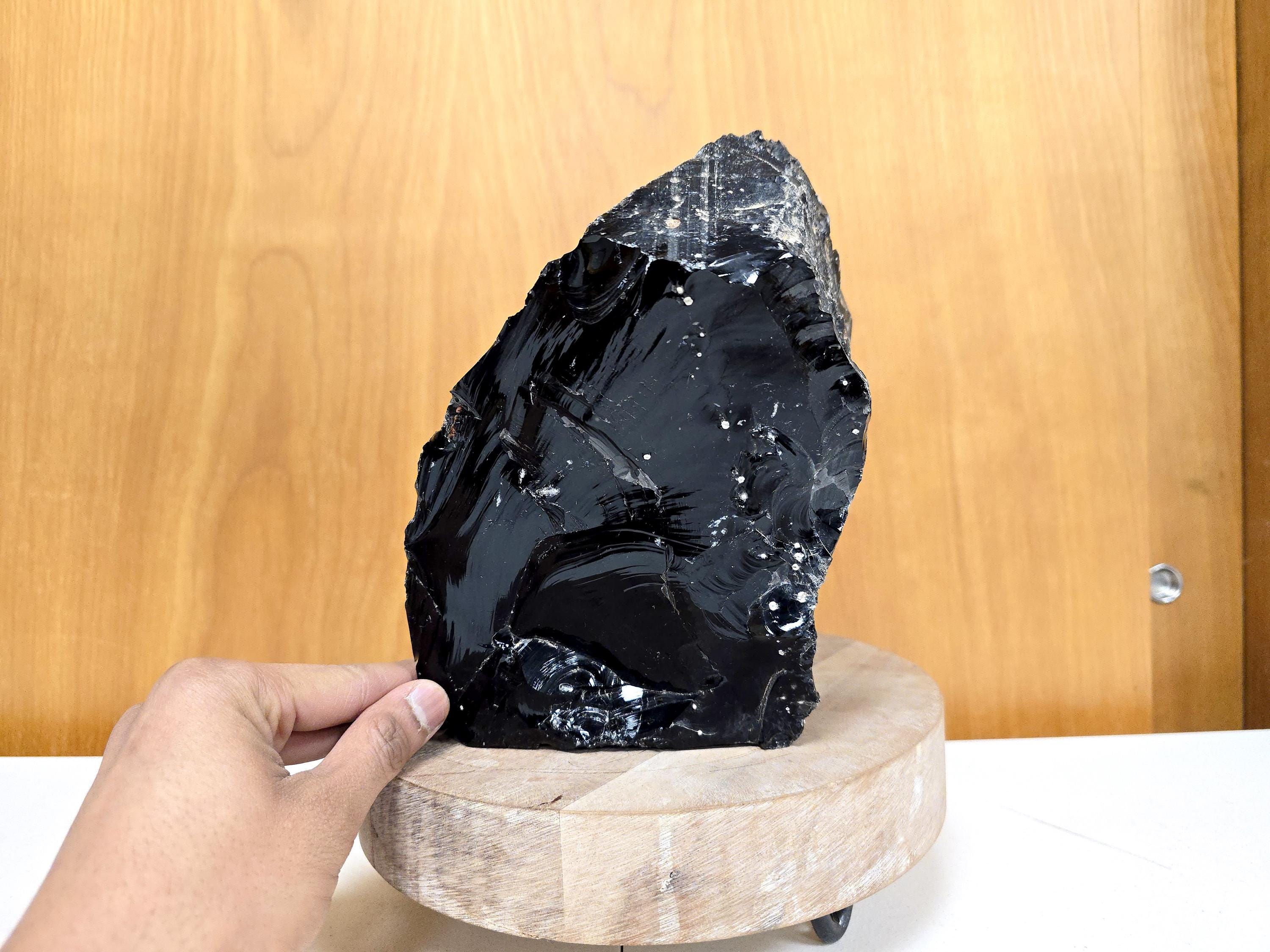 11 Pounds Black Obsidian Raw Piece Stone Chunk From Mexico Giant