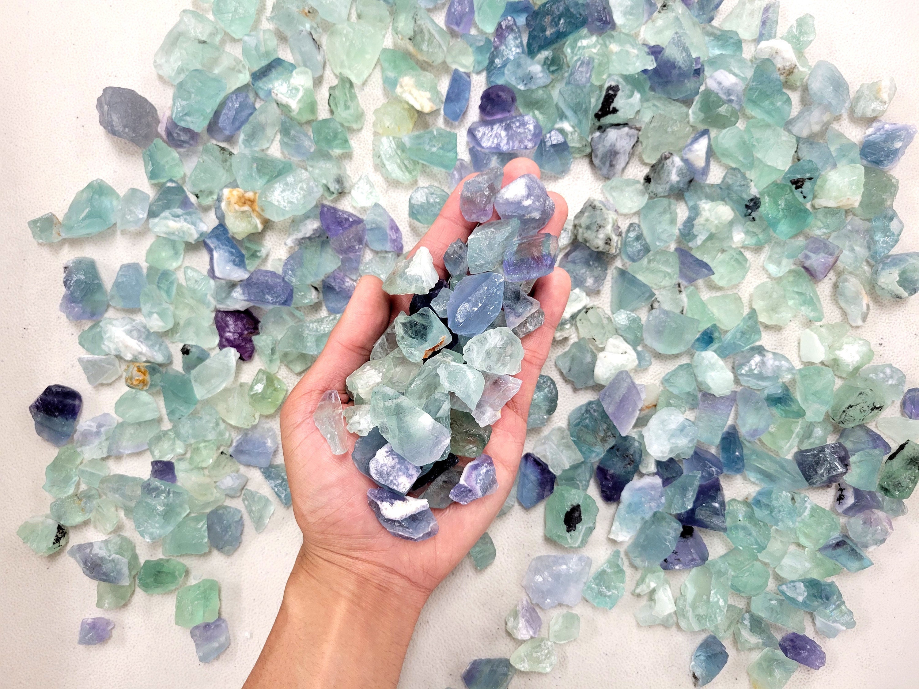 Rough Fluorite Crystal Small Chunks - Raw Crystals for Candles, Jewelry and Healing