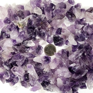 Amethyst Crystal Amethyst Crystal Points & Chunks Bulk Small Pieces for Crafting, Jewelry Making, Crystal Healing image 2