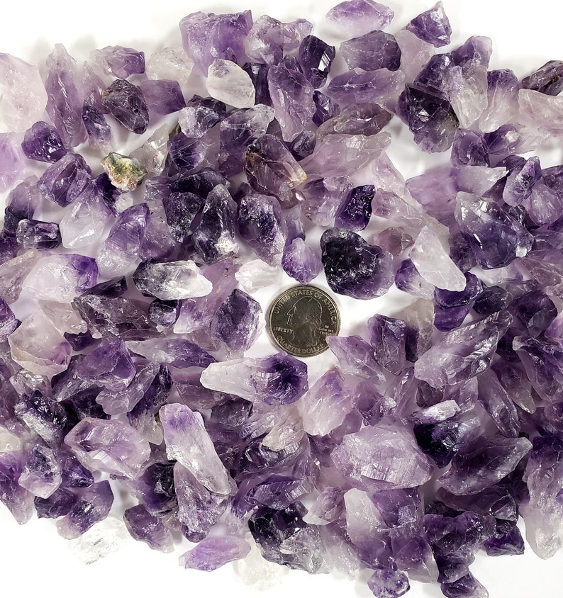 Amethyst Crystal Amethyst Crystal Points & Chunks Bulk Small Pieces for Crafting, Jewelry Making, Crystal Healing image 2