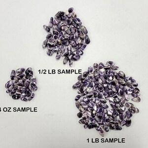 Tumbled Chevron Amethyst Crystals 1/2 inch to 1.5 inches Small Amethyst Crystal Tumbles immagine 3