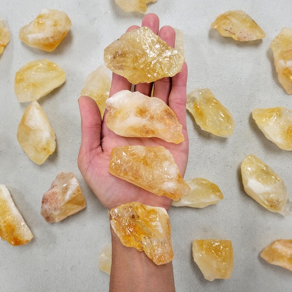 Big Citrine Crystal Rough Chunks from Brazil