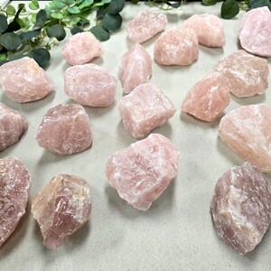 Big Rose Quartz Crystal Chunk Raw Rough Natural Pink Stone for Décor ...