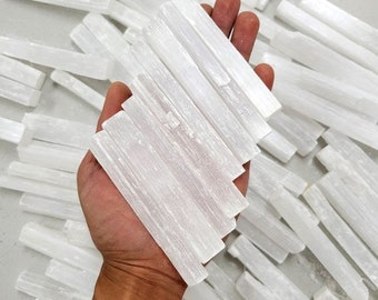 4&quot; inch Selenite Sticks, Bulk Raw Selenite Crystal Wands, Wholesale Crystals Supply