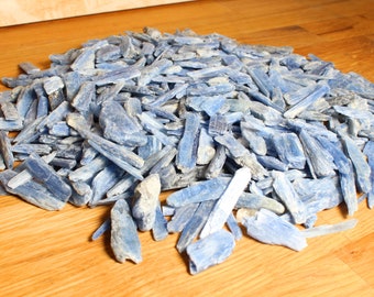 Blue Kyanite Blades Natural Healing Crystals 4 oz, 8 oz, 1 lb, Bulk Lot - A Grade Kyanite