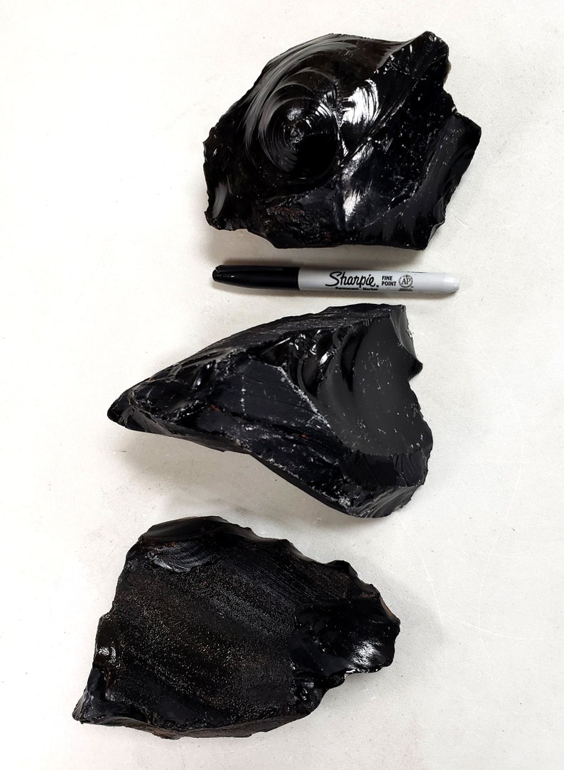 Crystal Healing /& Rock Decor Black Obsidian Stone Black Obsidian Crystal For Lapidary 1 LB to 6 LB Large Black Obsidian Chunk