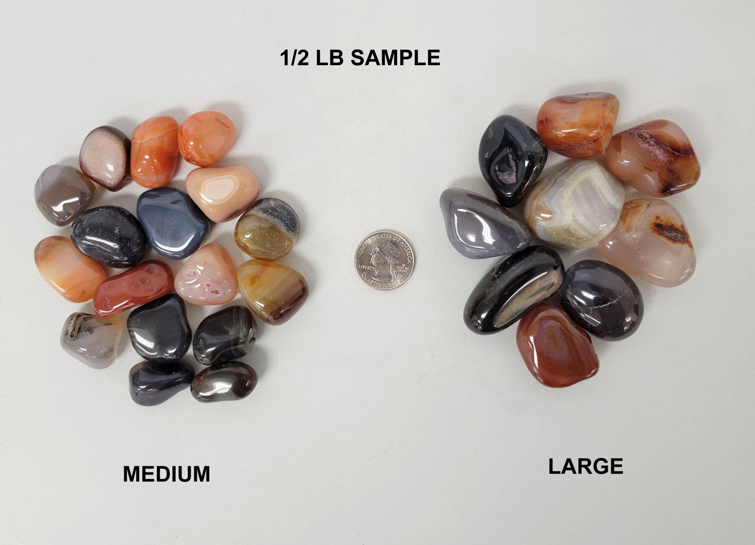 Tumbled Stones Mix Agates Assorted Lot Bulk Polished Gemstones & Crystals  for Jewelry, Crafting, Wire Wrapping, Crystal Healing 
