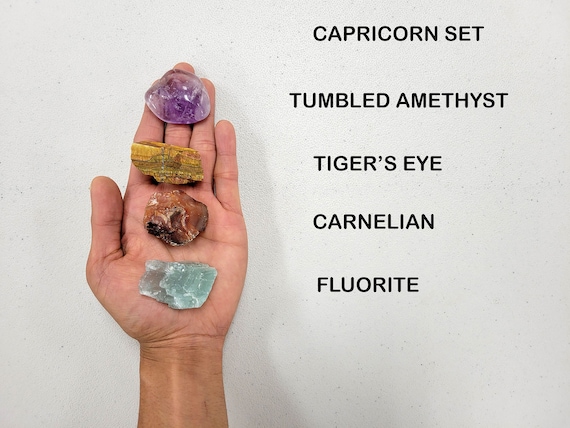 Crystals for Capricorn Zodiac Sign, Amethyst, Tigers Eye
