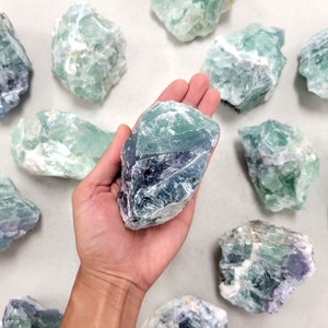 Large Fluorite Crystal Chunks, Raw Fluorite Lapidary Rocks