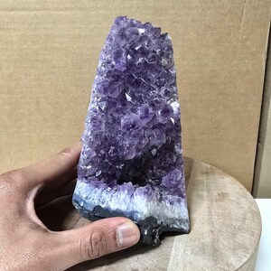 3 LBS Amethyst Crystal Standing Cluster Drusy Geode Cutbase Unique One Of A Kind Collector Piece