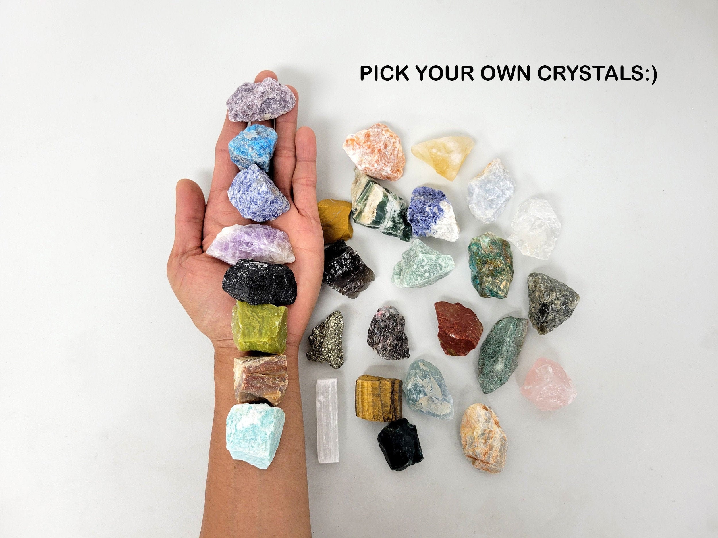 Custom Raw Crystals - Pick Your Own Crystal Collection - Rough Stones Assorted - Healing Crystals Starter Set