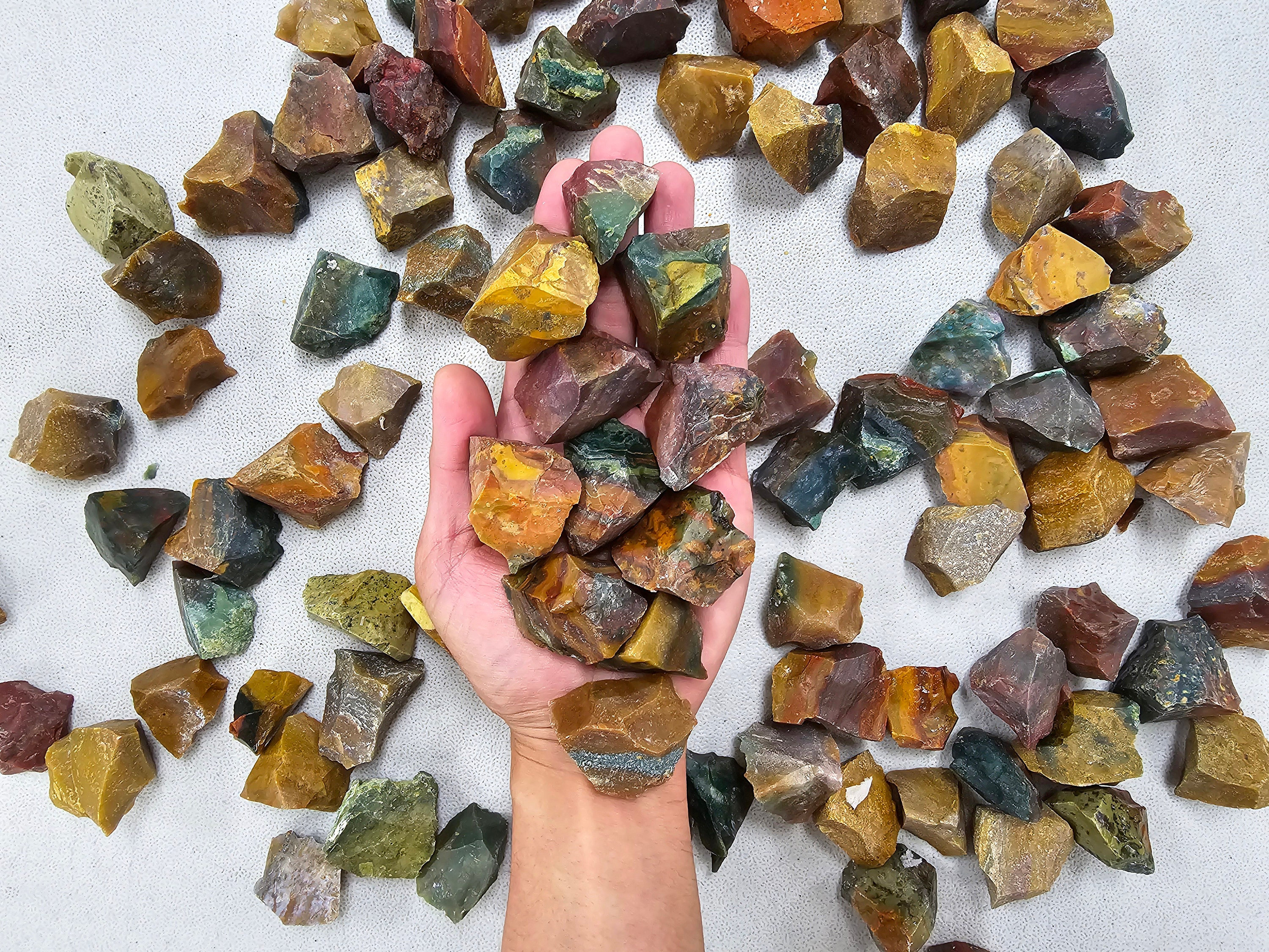 画材 Yellow jasper genuine yellow-jasper-tumbled-stones-