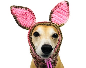 Knitted Bunny Ear Hat for Dog, Gift for Dog Lover