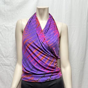 Tie dye halter top, boho top, hippie top