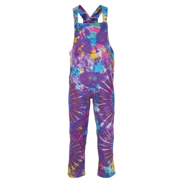 Tie dye jumpsuit, free spirit cloths, boho cloths, hippie cloths, tie dye overalls