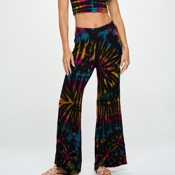 Tie dye bell bottom pant, Free size