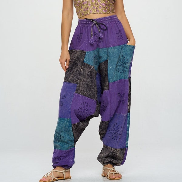 Handmade patchworks harem pant, unisex hippie  pant, patch cotton harem pant, hippie pant, gypsy pan, S/M/L/XL/XXL