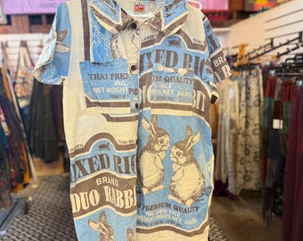 Rompertje konijntje, thaise vintage rompertje