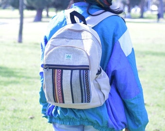 Clearance* large Hemp backpack, nepali bags, fairtrade bags, traveling backpack, school backpack, hippie backpack