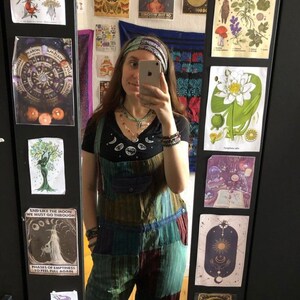 Baumwoll Patchwork Latzhose, Overall, Free Spirit Tücher, Boho Tücher, Hippie Tücher