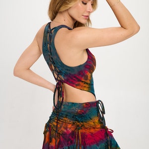 Bad Bitch Tie Dye Crop Top, Yoga Oberteil, Festival Top, Spandex Top, Hippie Kleidung, freie Größe, Bralette, Beach Top, Spitzen Top