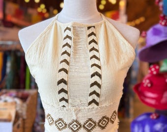 Witte haltertop van Samsara