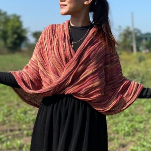 Unisex natural woven cotton infinity scarf, Multi purpose cotton scarf, Himalayan scarfs, Hippie scarfs, Wraps, Fall, Christmas Gift
