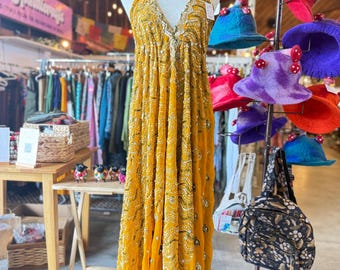 Indiase zijden vakantiejurk