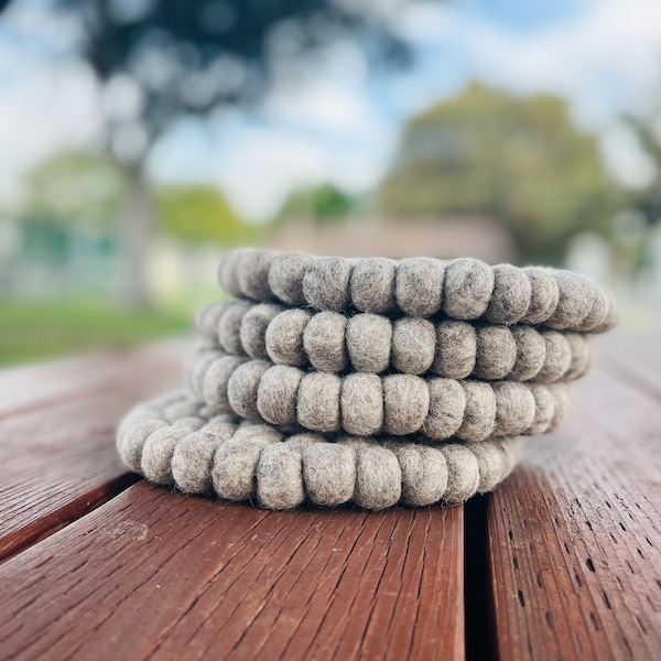 20 cm wollen ronde vilten onderzetter, multifunctioneel gebruik, onderzetter, pad voor potten, klankschaalkussen