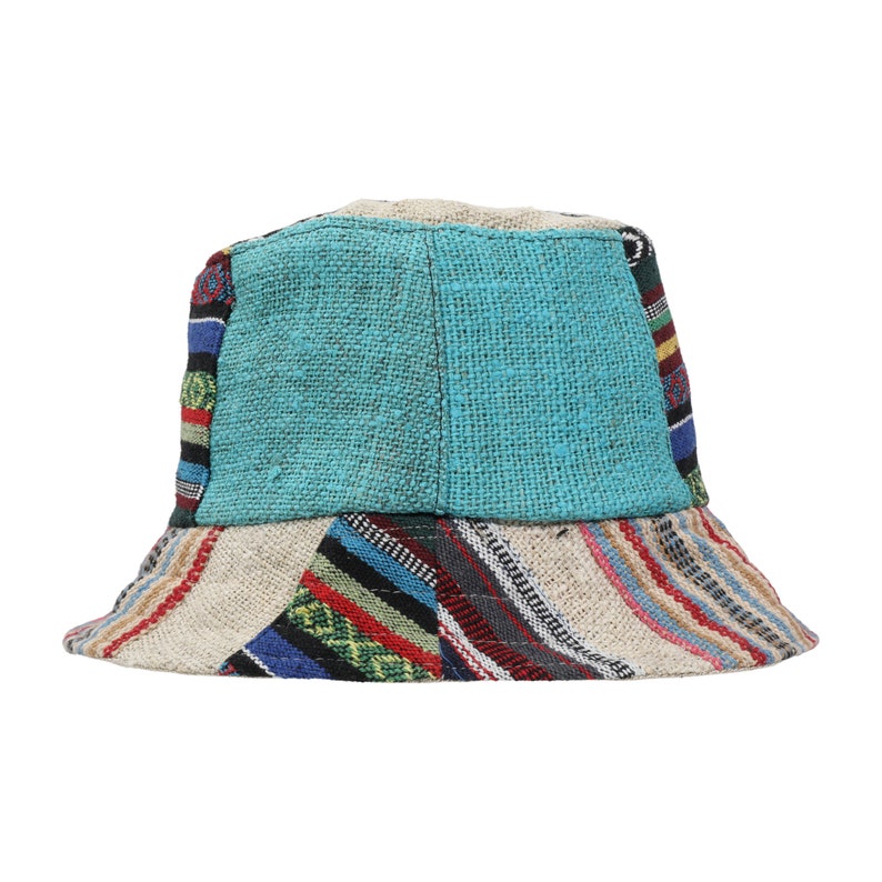 Hemp and cotton mixed patch hat, hippie hat, free spirit hat, boho hat, organic hemp hat image 4