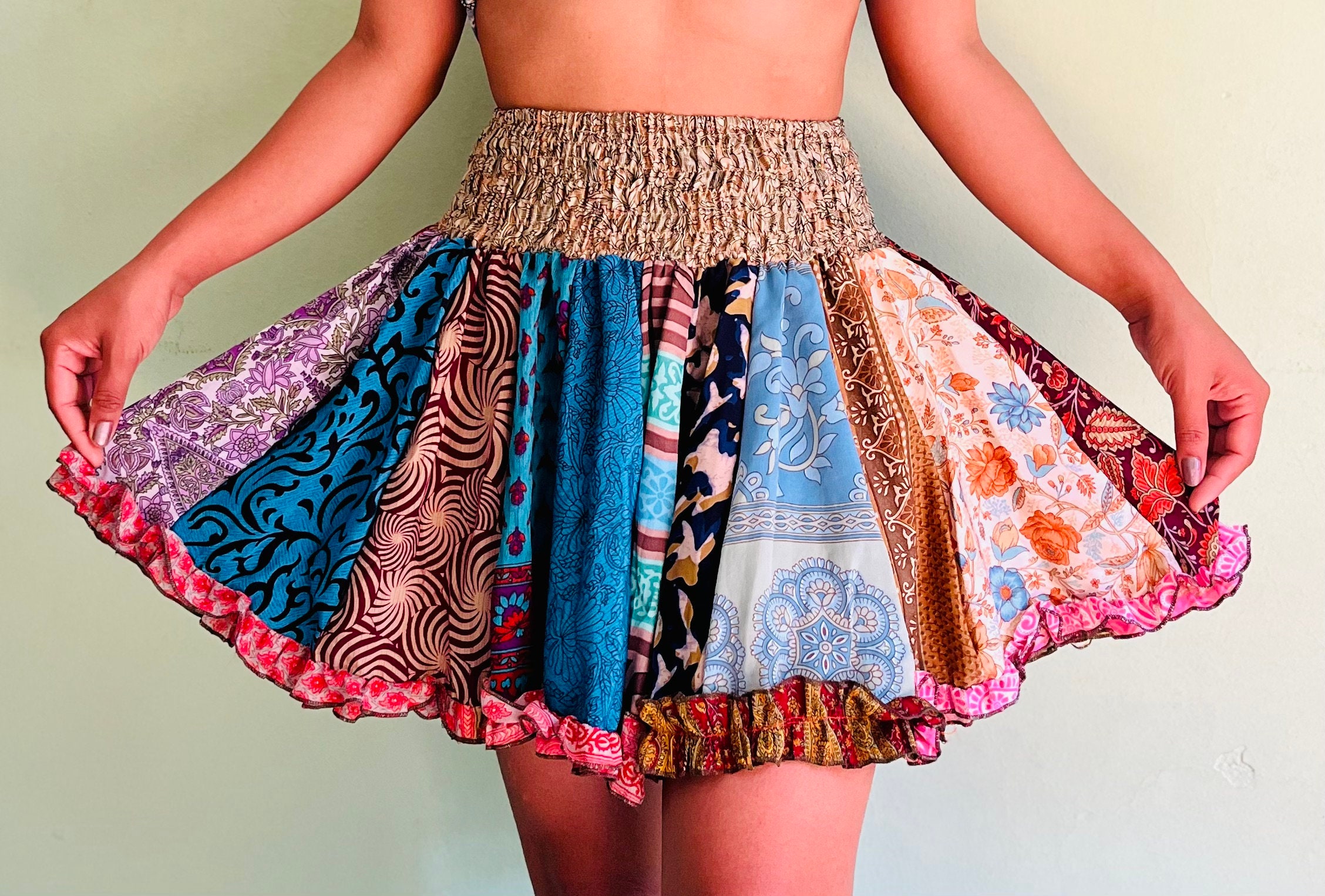 Patchwork Mini Skirt - Etsy Patchwork Mini Skirt - Etsy