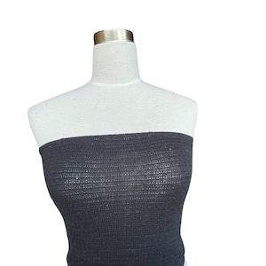 Woven organic cotton tube top, size XS/S/M/L Black