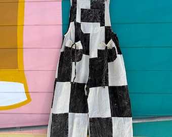 Cotton patchworks jumpsuit