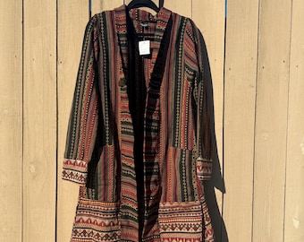 Gestreept katoenen jack - bohostijl