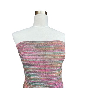 Woven organic cotton tube top, size XS/S/M/L Rainbow