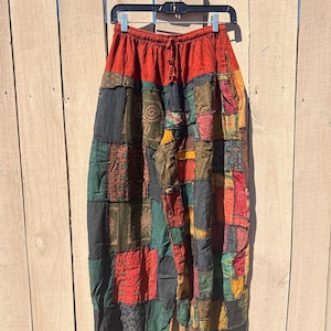 Baumwoll Patchwork Haremshose im Hippie Style