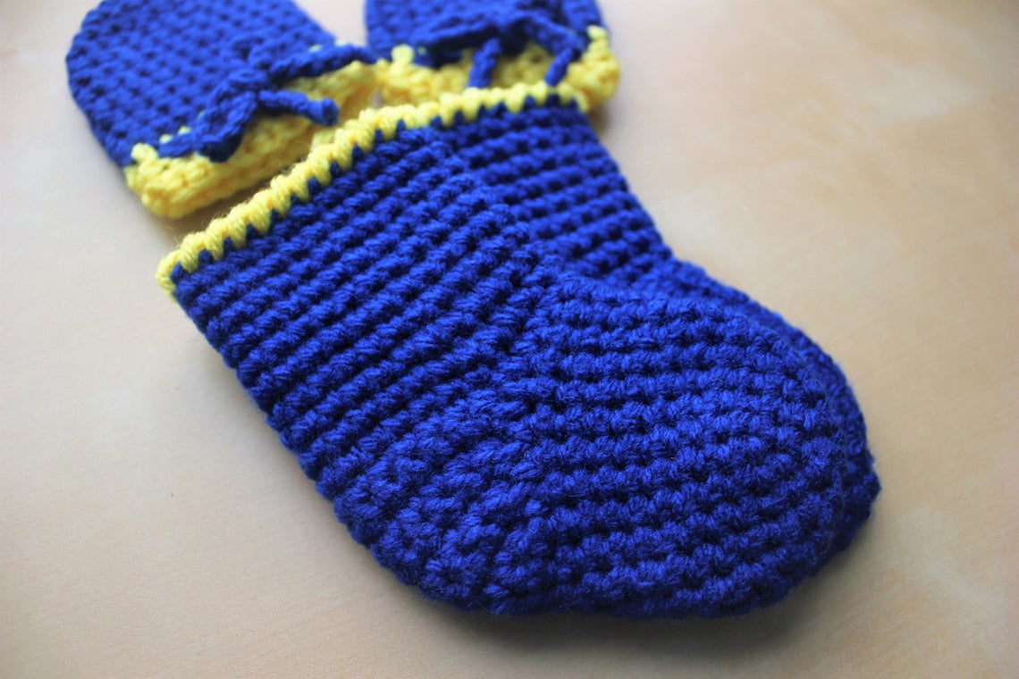 Simply Adorable U Navy Blue Crochet Baby Mittens and Socks Etsy