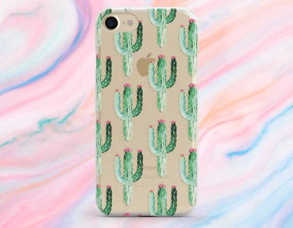 Cactus Clear Phone Case Iphone 7 Plus Case Iphone 7 Case Etsy
